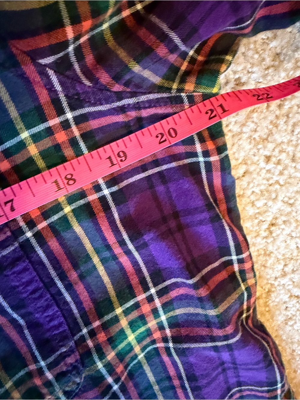 Lauren Ralph Lauren 100% cotton petite large/medium flannel plaid - Picture 7 of 8
